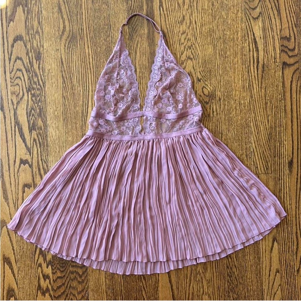 Victoria's Secret Mauve Lace Backless Dress
